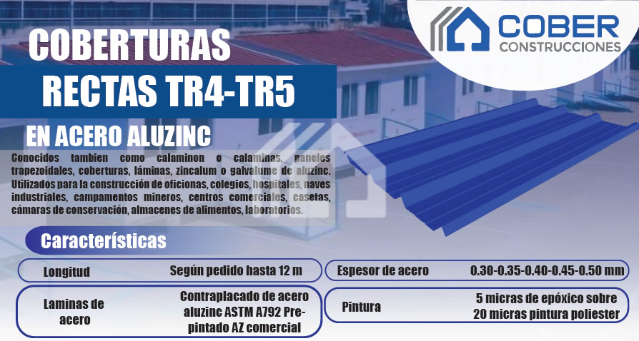 Coberturas Rectas TR4 / TR5